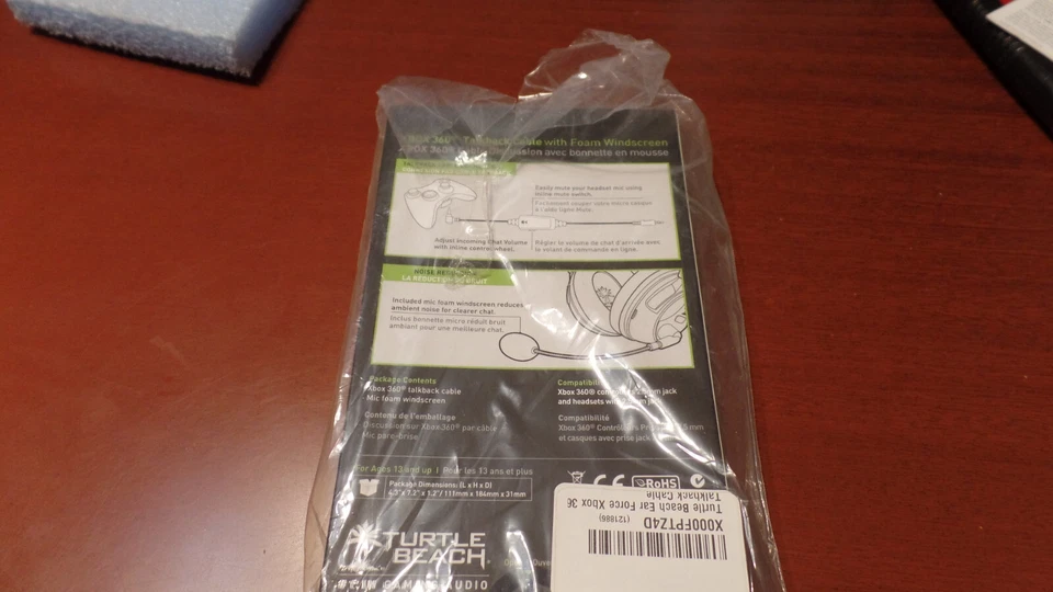 Turtle Beach Xbox 360 3.6 ft TalkBack Cable  w Windscreen 2.5mm Jack X000FPTZ4D - Image 3 of 3