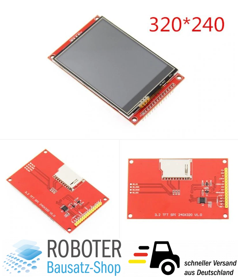 3,2" TFT Touchscreen Display Modul ILI9341 240x320 Arduino Raspberry Pi DIY - Bild 2 von 3