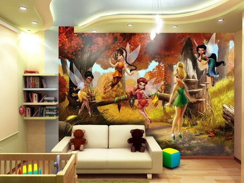 Hadas Disney Campanilla y amigos niñas dormitorio foto fondo de pantalla tamaño grande - Imagen 4 de 7
