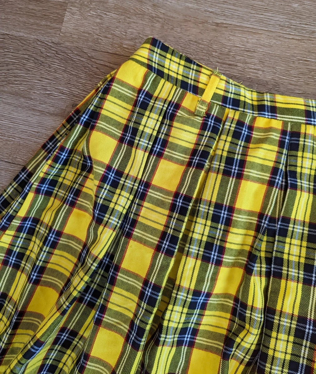 Hot topic 2025 yellow plaid skirt