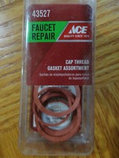 Ace Pack of 10 Cap Thread Rubber Gasket Assortment Faucet Repair 7 26 28 35 39