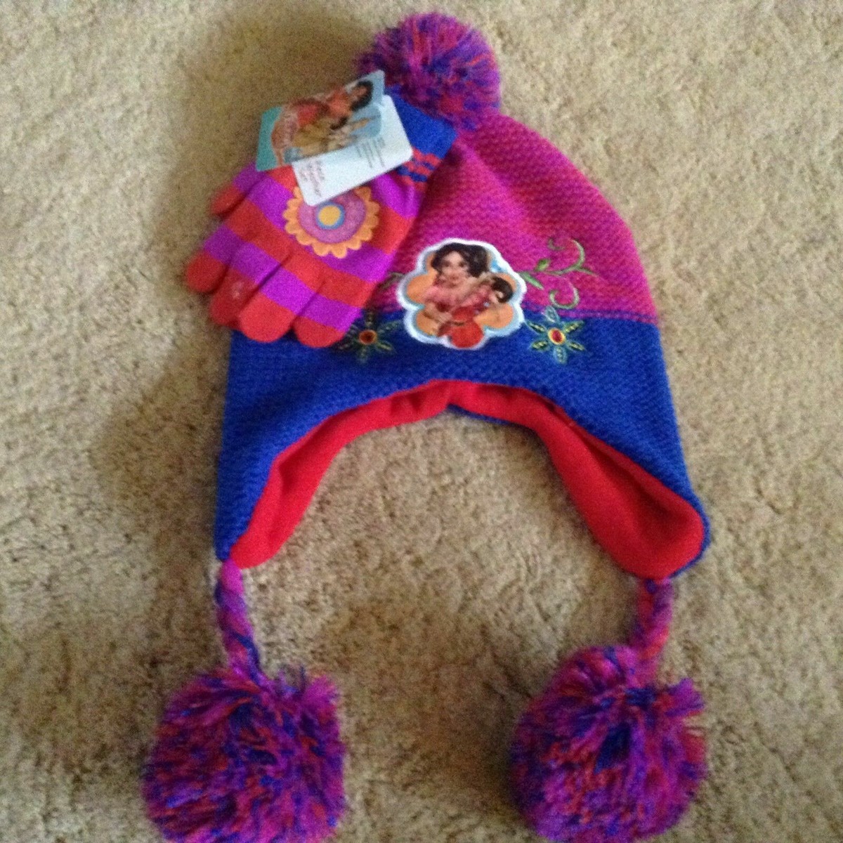 Eleana of Avalor Winter Hat and Gloves Beanie Cap SET One Size