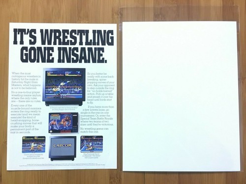 Saturday Night Slam Masters SNES Sega Genesis 1994 Print Ad/Poster Official Rare - Picture 2 of 2