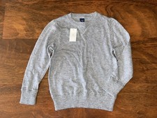 Baby Gap Toddler 4 Gray Long Sleeve CREW NECK KNIT SWEATER Warm Cotton Blend NWT