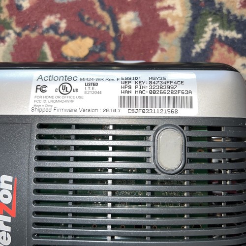 Routeur Verizon Flos Actiontec MI424WR REV F - Photo 2/7