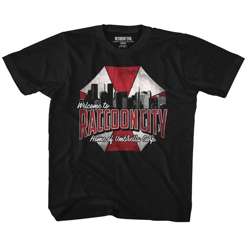 Kids Resident Evil Raccoon City Black Gaming Shirt