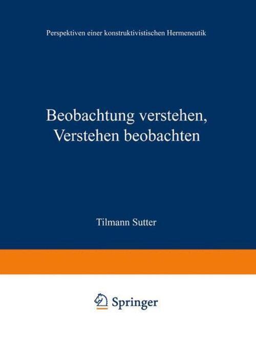 Thumbnail - Tilmann Sutter | Beobachtung Verstehen, Verstehen Beobachten |