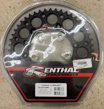 Renthal Rear Black Alum 48T Sprocket YZ250 WR450 WR400 YZ400 + 150U-520-48GBBK