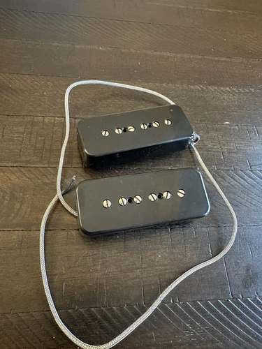 Brandonwound P-90 50s Alnico 4 Non-Potted Pickup Set - Black