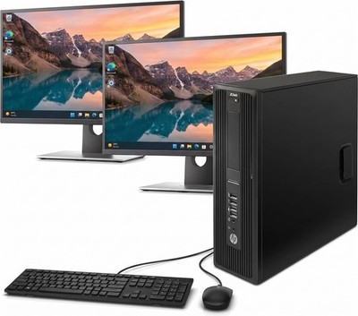 HP Z240 SFF Workstation i7-6th 32GB RAM 1TB SSD 23'' Monitor Win11 WiFi Desktop