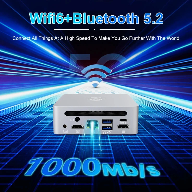 AMD Ryzen 7 5800H Windows11 MINI PC DDR4 32GB RAM 1TB SSD RTL8852, BT5.2 Desktop - Image 4 of 4