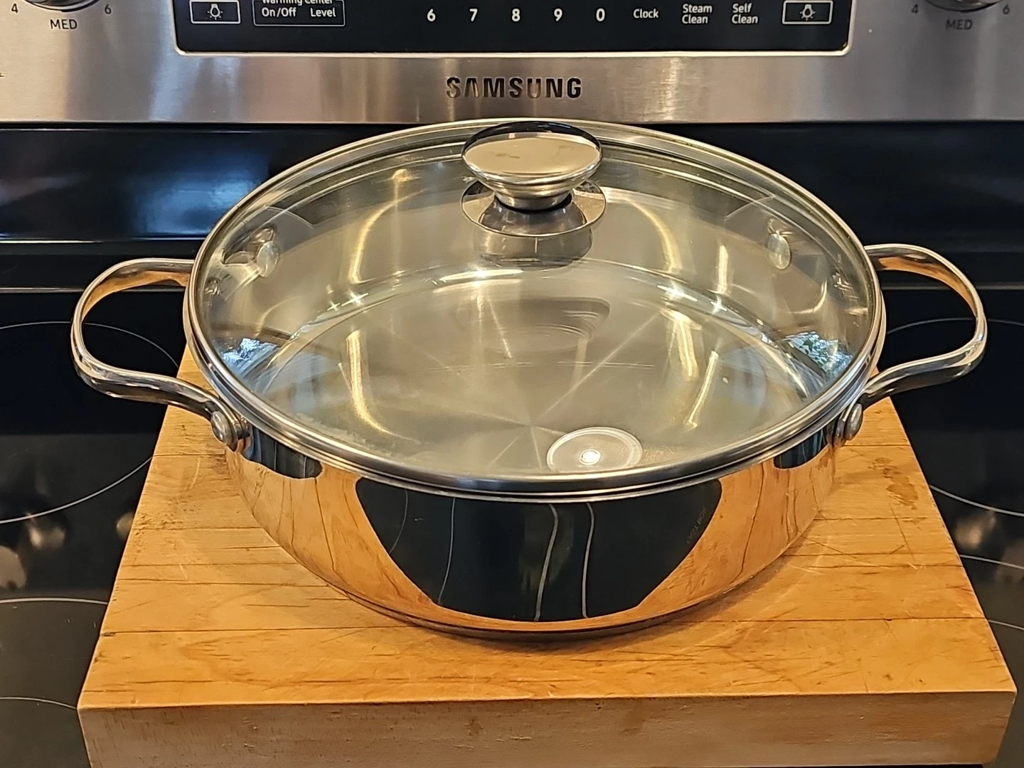 Wolfgang Puck Stainless Steel Casserole Skillet Pan + Lid 10"