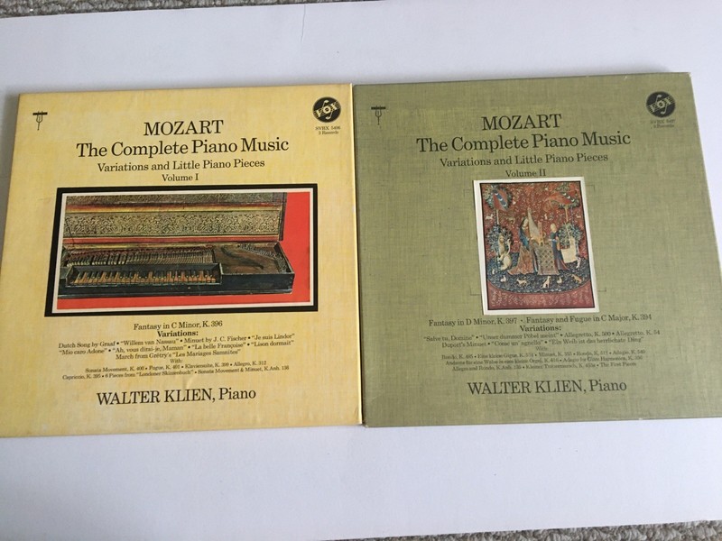 Klien Vox Mozart The Complete Piano Music Volume I And II Lp Record Box Sets