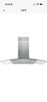 Hotpoint PHGC9.4FLMX -  90cm Curved Style Cooker Hood -  Stainless & Glass
