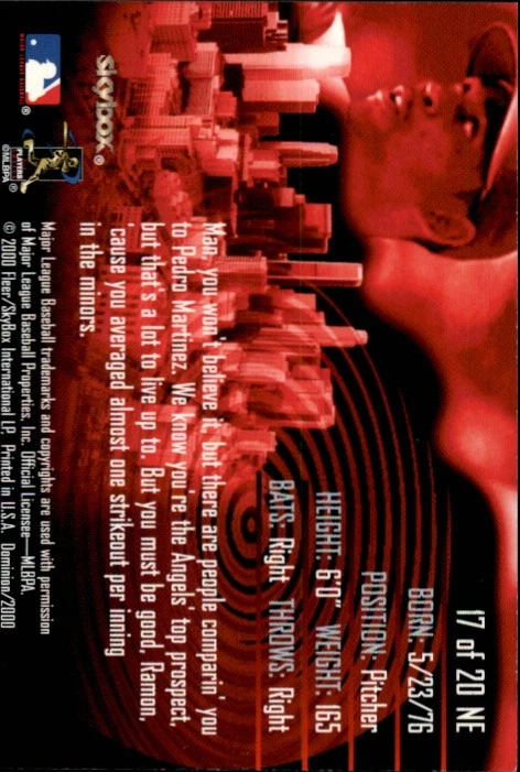 2000 SkyBox Dominion New Era #N17 Ramon Ortiz - BB - Image 2 of 2