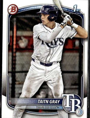 2025 Bowman Draft Paper 1st Taitn Gray Rays BD-7 5 card lot
