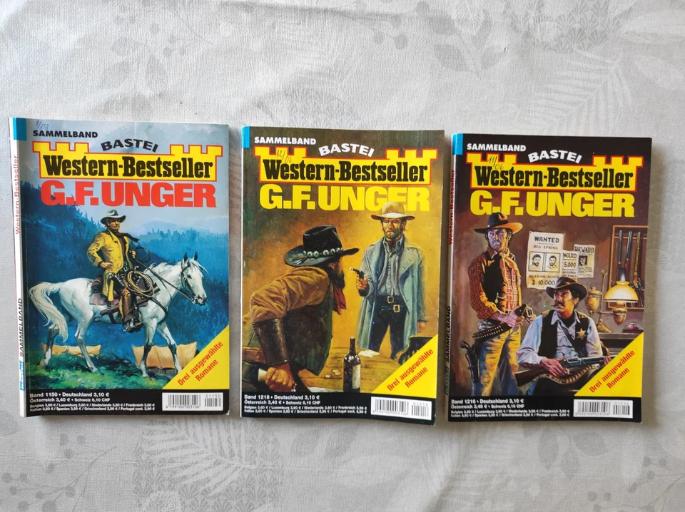 90 G. F. Unger Westernromane in 3er Sammenbänden. guter Zustand P-X - Bild 4 von 4