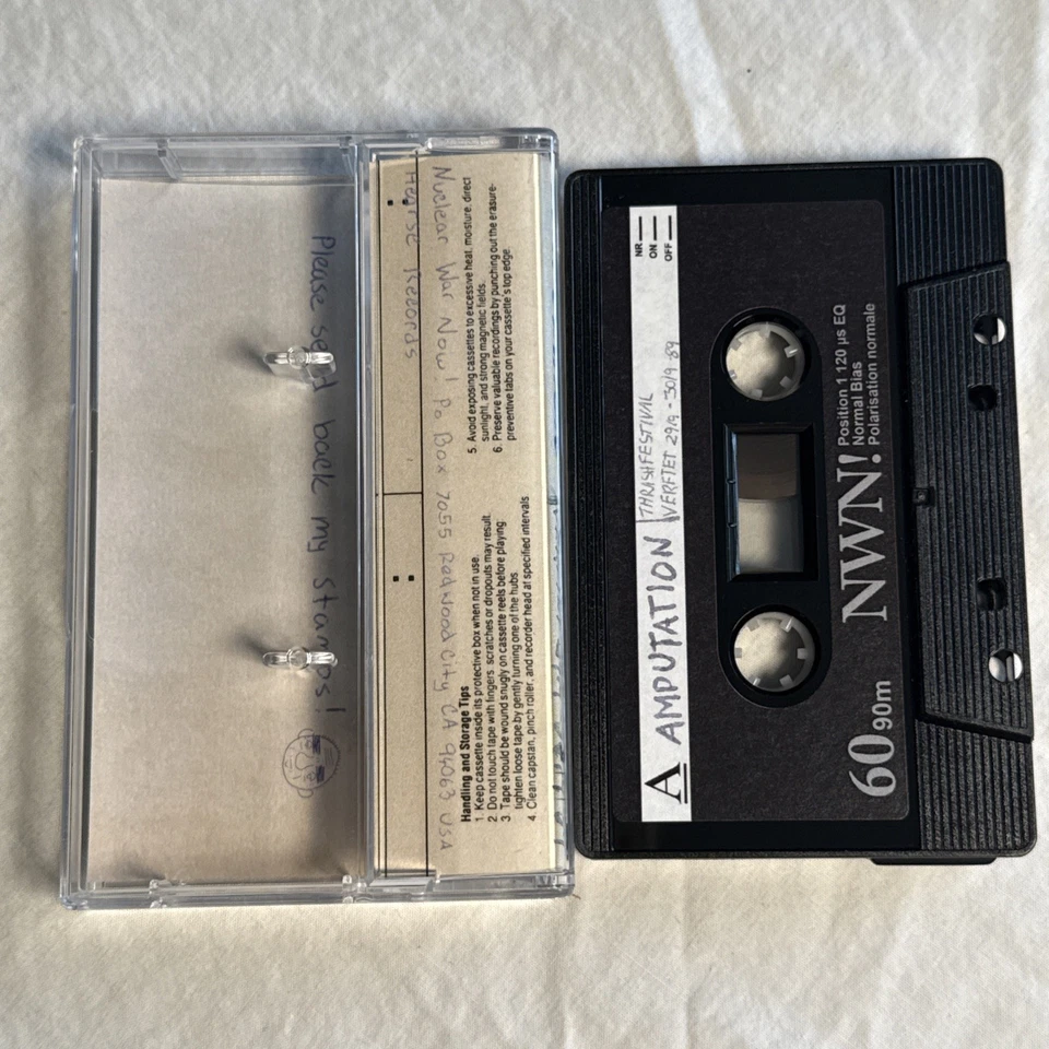 Amputation Live Verftet Thrash Fest Sept 29-30 1989 Cassette Limited Death Metal Foto 2 de 2
