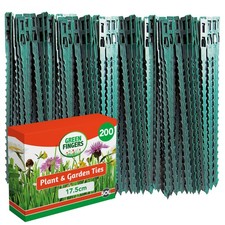 200 Green Garden Twist Ties Flexible Adjustable Plastic Plant Wire Support Cable
