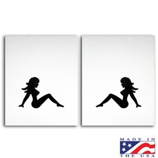 Trucker Girl Mud Flaps Poly 24 X 30 Trucker Girl Logo Pair Blackwhite