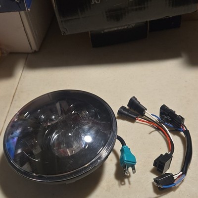 Dot Approved 7Inch Black LED Headlight Compatible with Motorcycle Tour,FLD,So...