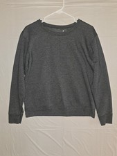 Hanes Grey Crewneck Sweatshirt Pullover Long Sleeve Casual Basic Mens Medium