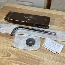 Signature Hardware 449621 12" Rain Shower Arm and Flange - Chrome