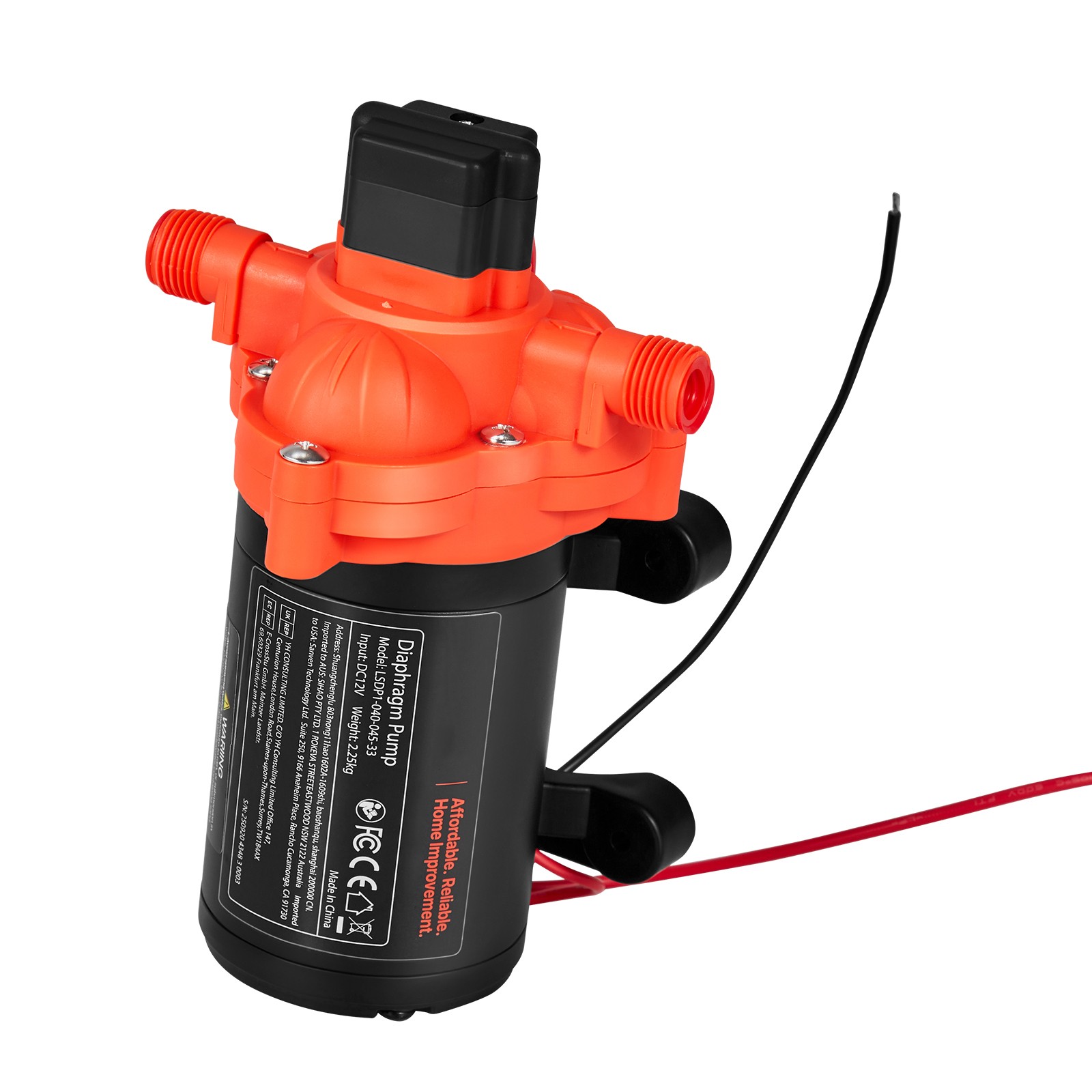 Pompe à membrane auto-amorçante Uimoso 15,1L/min pour l'eau du camping-car et bateau