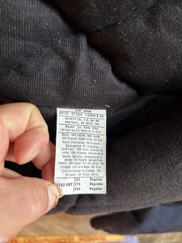 Made In USA Vintage Carhartt Embroidered Jacket 2XL Excellent Condition J140-DNY - Picture 9 of 12