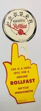 original STEWART WARNER bicycle Speedometer DISPLAY TAG Rollfast