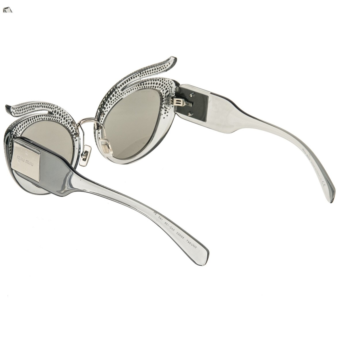 MIU MIU MU04TS 04T LA FOLIE Sunglasses Transparent Crystal  display picture 2