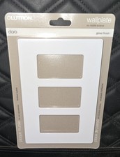 Lutron Claro CW-3-WH - 3 Gang Wallplate - Gloss Finish