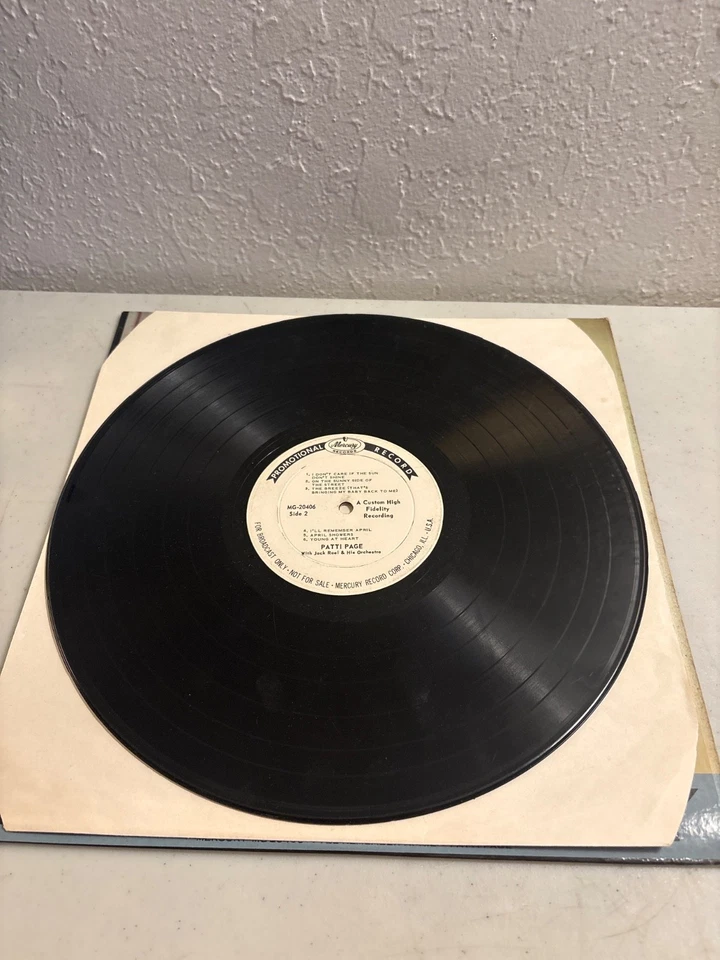 PATTI PAGE I'LL REMEMBER APRIL VINYL RECORD LP 1959 MONO PROMO MERCURY POP VG+ - Image 4 of 4