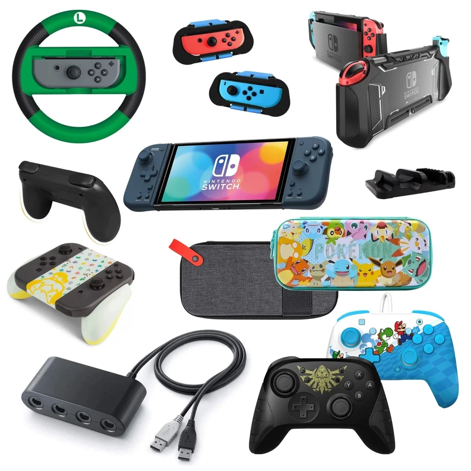 Nintendo Switch Accessori Compatibili Joycon Custodia Controller Volante Dock