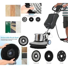 17" Floor Polisher Commercial Floor Buffer Scrubber Carpet Cleaning Machine 110V