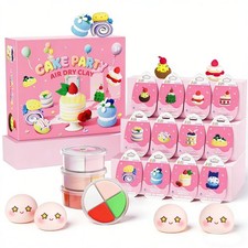 Air Dry Clay Kit Cake Themed12 Boxes Molding Clay for Kids with Sculpting DIY Ar