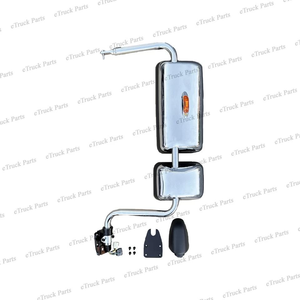 Espejo retrovisor de señal de alimentación cromado LH 87094E0873 para 2008+ Hino 268/338/L/XL Foto 2 de 4