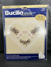 Bucilla Counted Cross Stitch And  Hardanger Heart 1998 Kit New Package 42044
