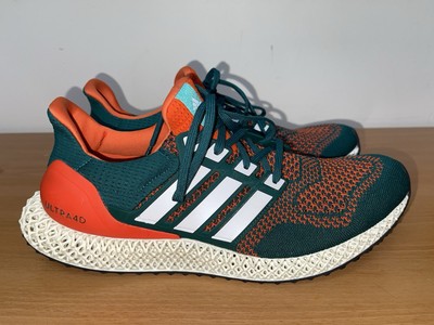 adidas Ultra 4D Men's Miami Hurricanes Orange Green Shoes