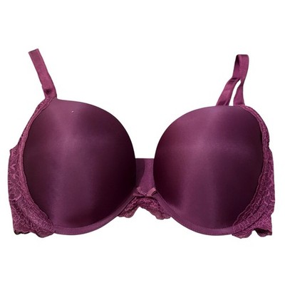 Victoria's Secret Purple Dream Angels Smooth & Lace Push Up Bra 34DDD 34 DDD