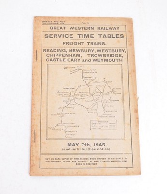 Railway Working Freight Timetable GWR Castle Cary Weymouth 7th May 1945