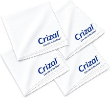 Crizal Microfiber eyeglass cleaning cloth 4 pack for coated lenses unisex