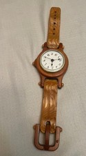 Vintage Wooden Wrist Watch Wall Clock 16  Mad...