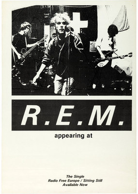 R.E.M. 1981 ''Radio Free Europe'' Tour Blank Concert Poster DIN A1