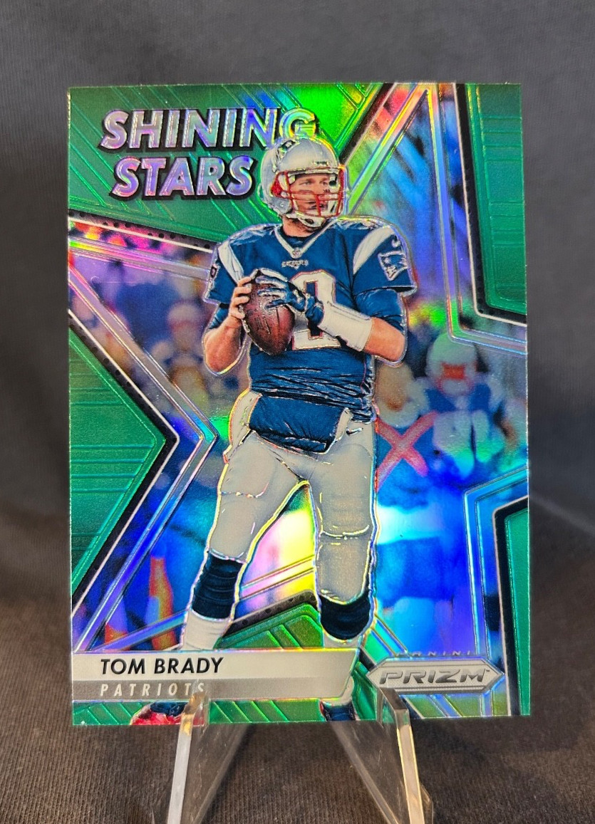 2016 Prizm Football Tom Brady Shining Stars #8 Green Prizm Rare