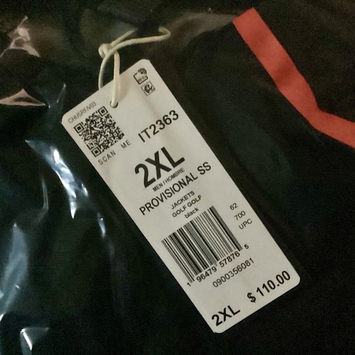 NEW Mens $110 ADIDAS Core Provisional Short-Sleeve 1/2-Zip Golf Jacket Black XXL - Picture 8 of 13