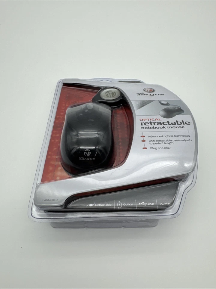 Targus Notebook Optical Mouse with Retractable USB Cable Black PAUM004U - Image 2 of 4