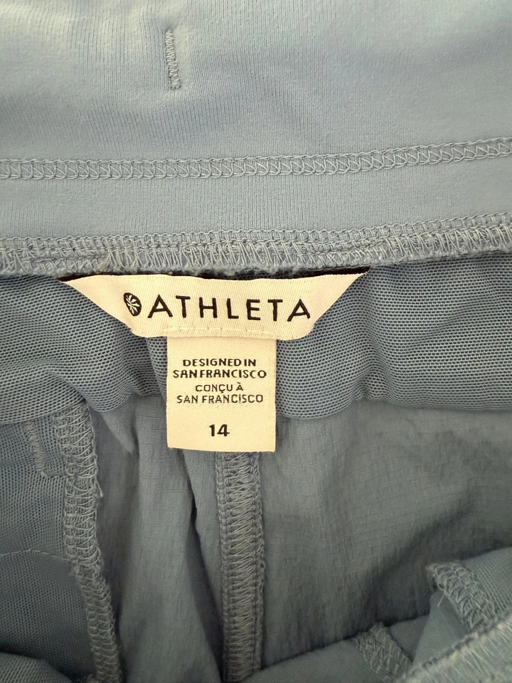 ATHLETA Pantalón de chándal Trekke North azul claro con bolsillos para mujer 14 Foto 2 de 4
