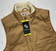 Workwear Products Heritage Brand Weatherproof Brown Sleeveless Full Zip Jacket M
