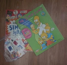 SIMPSONS 3D STICKER ACTIVITY MAGAZINE DIAMOND SLIDE-O-SCOPE MATT GROENING 1990